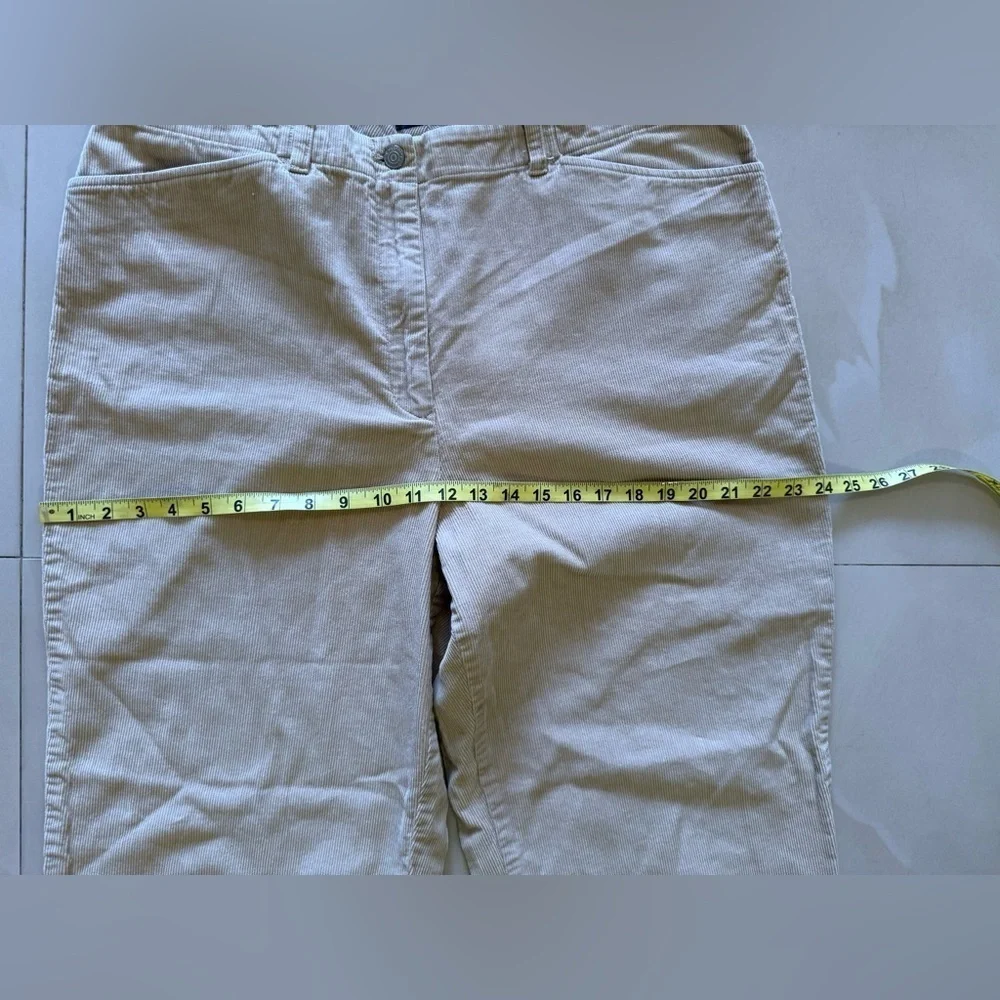 Polo by Ralph Lauren 18 W corduroy cream ribbed pants business casual Cotton